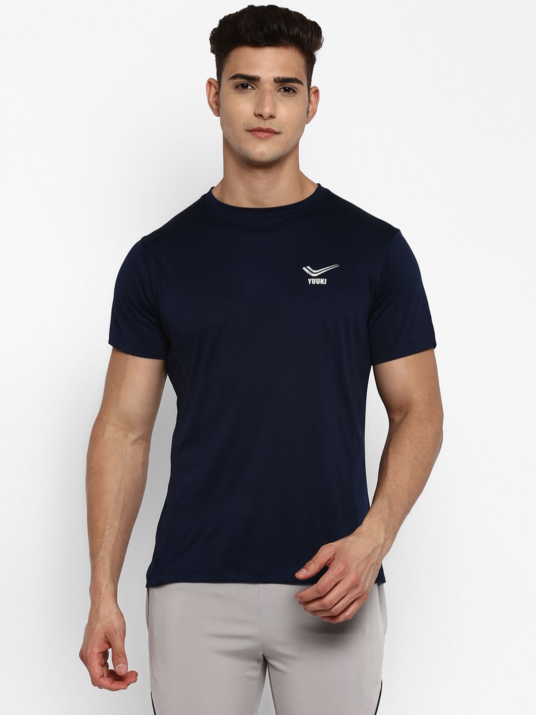     			YUUKI - Navy Blue Polyester Regular Fit Men's T-Shirt ( Pack of 1 )