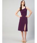 Rare - Purple Polyester Women's Side Slit Dress ( Pack of 1 )