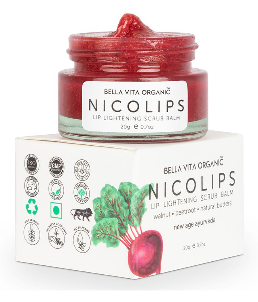 Bella Vita Organic NicoLips Lightening and Brightening Lip Scrub - 20 gm
