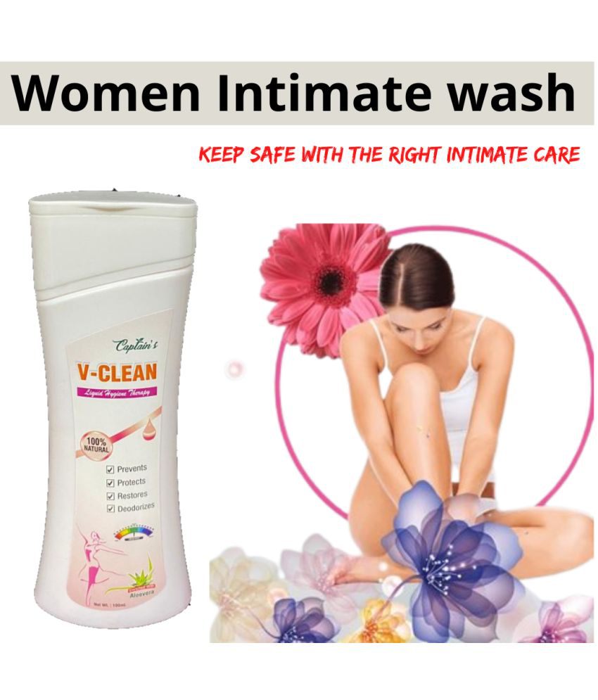 Captain Biotech V-Clean  Natural Intimate Wash For Women Intimate Cleansing Gel 100 mL