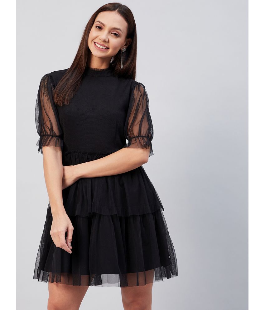     			Rare - Black Polyester Women's Fit And Flare Dress ( Pack of 1 )
