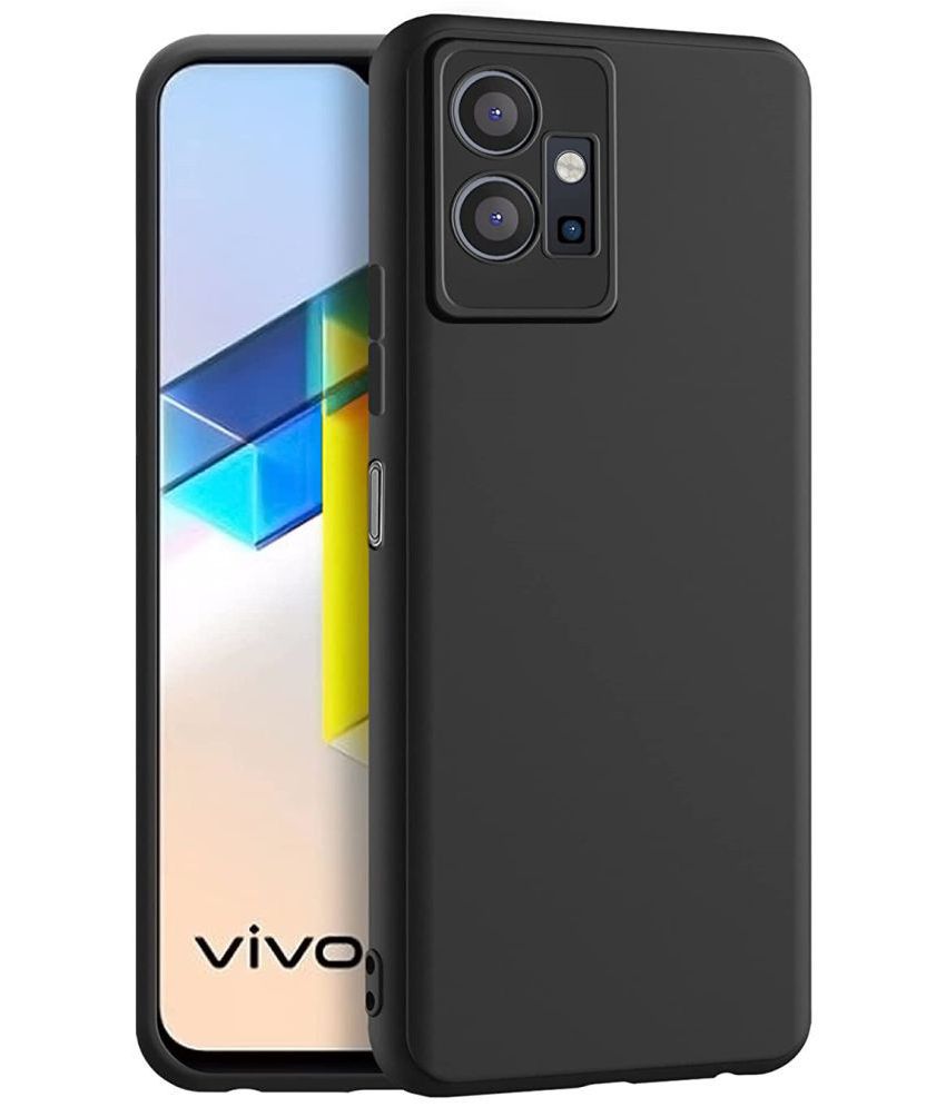     			Spectacular Ace - Black Silicon Soft cases Compatible For Vivo T1 5G ( Pack of 1 )
