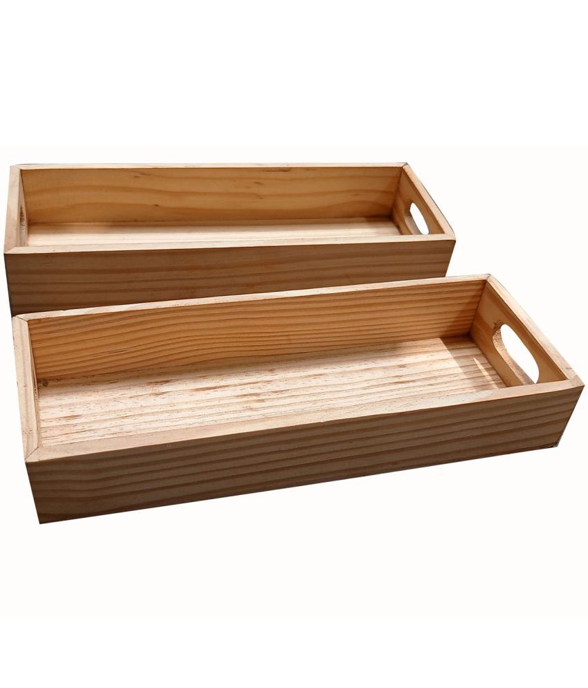     			SWH - Brown Serving Tray ( Pack of 2 )