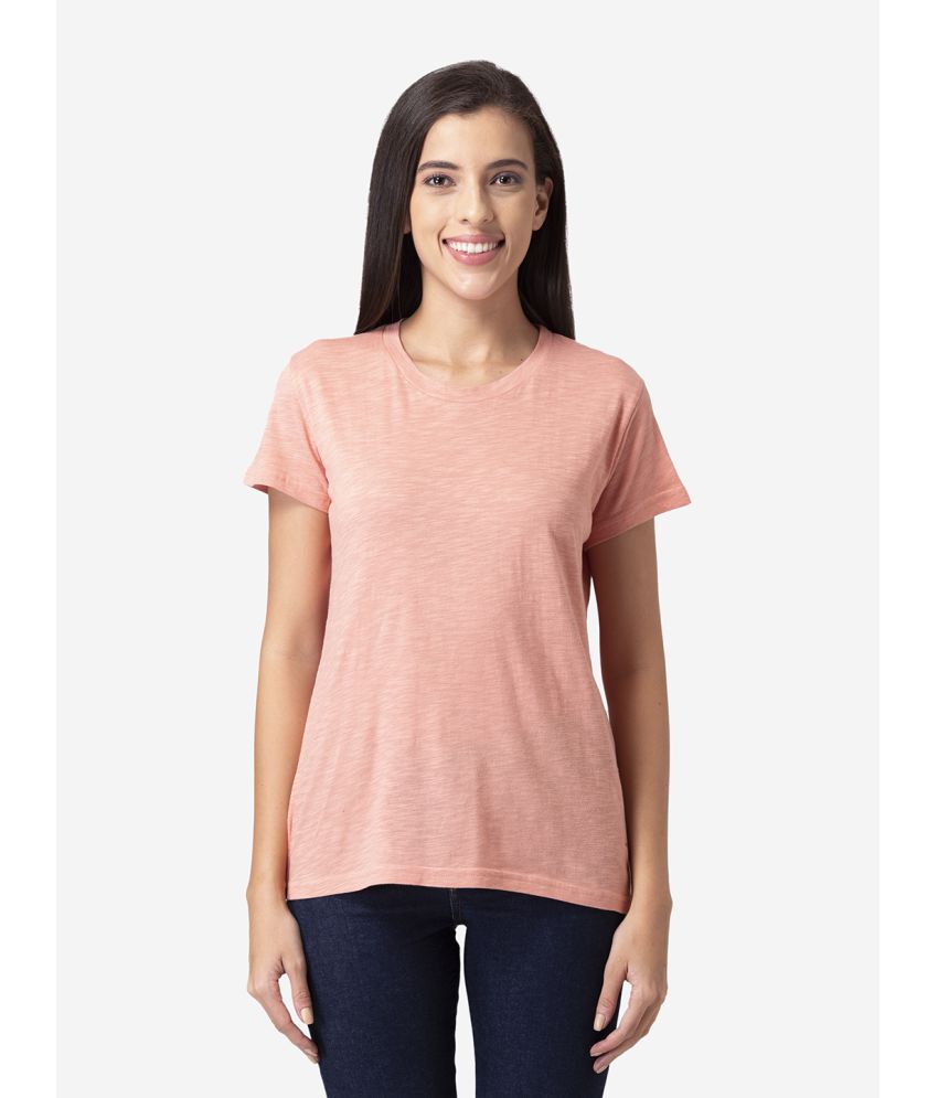 Vami - Coral Cotton Blend Regular Fit Women's T-Shirt ( Pack of 1 )