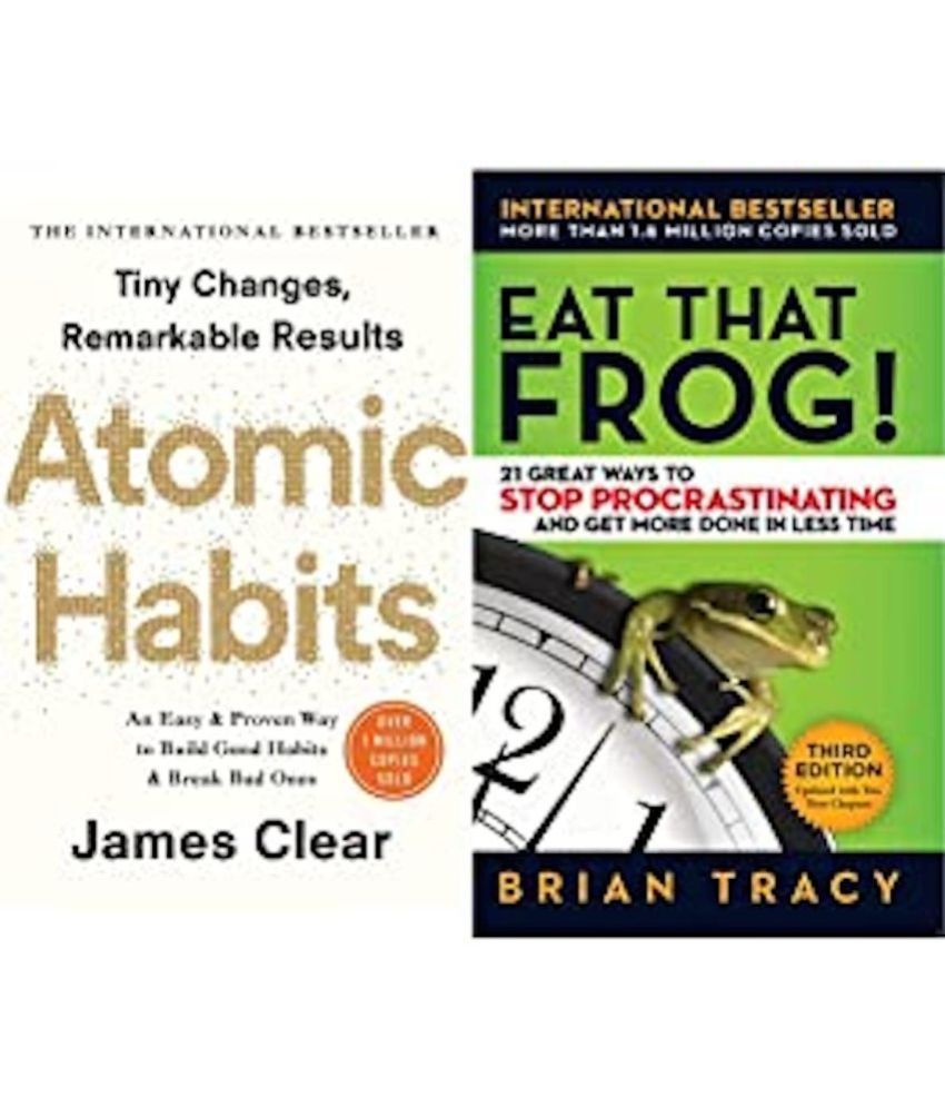     			Atomic Habits- James+Eat That Frog!: 21 Great Ways to Stop Procrastinating and Get More Done in Less Time(Set of 2books)