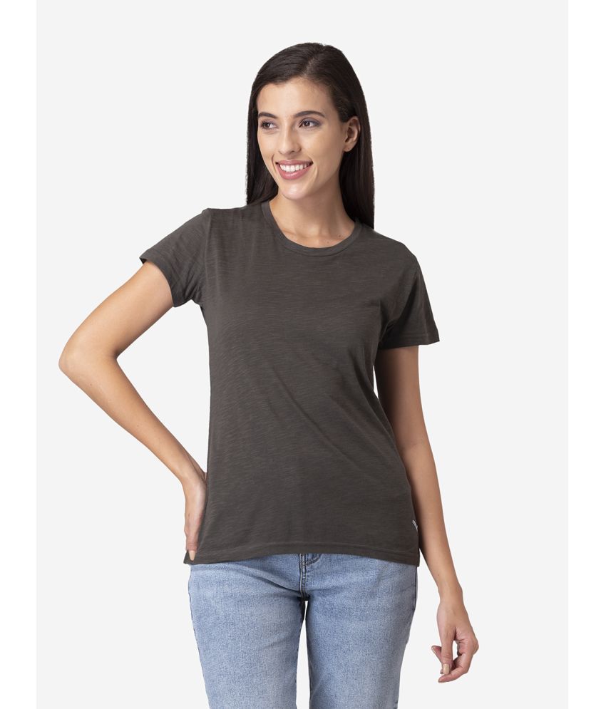Vami - Olive Cotton Blend Regular Fit Women's T-Shirt ( Pack of 1 )