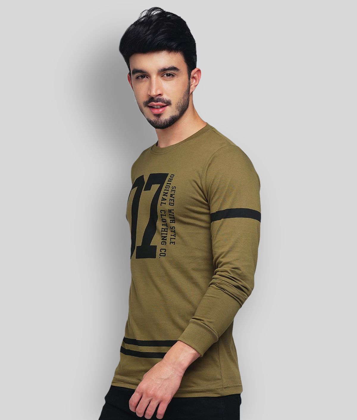     			Difference of Opinion - Green Cotton Regular Fit Men's T-Shirt ( Pack of 1 )