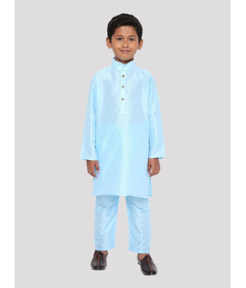     			Maharaja Pack of 1 Boys Silk Kurta Sets ( Blue )