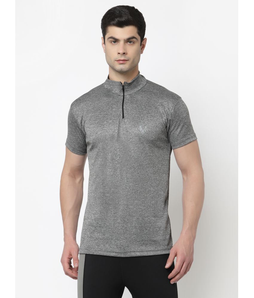     			Uzarus - Grey Polyester Regular Fit Men's Sports T-Shirt ( Pack of 1 )