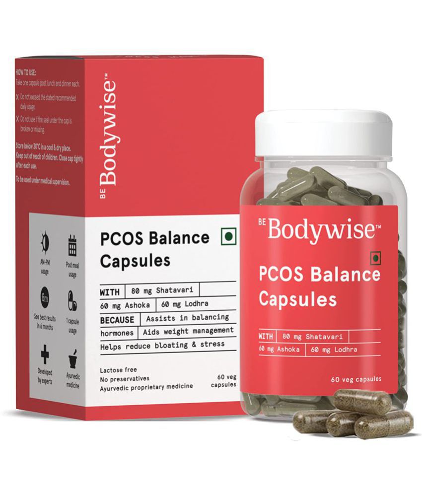     			Bodywise PCOS Balance Capsules - 60 Veg Capsules | Regularises Periods, Assists in Weight Management, Reduces facial hair & acne