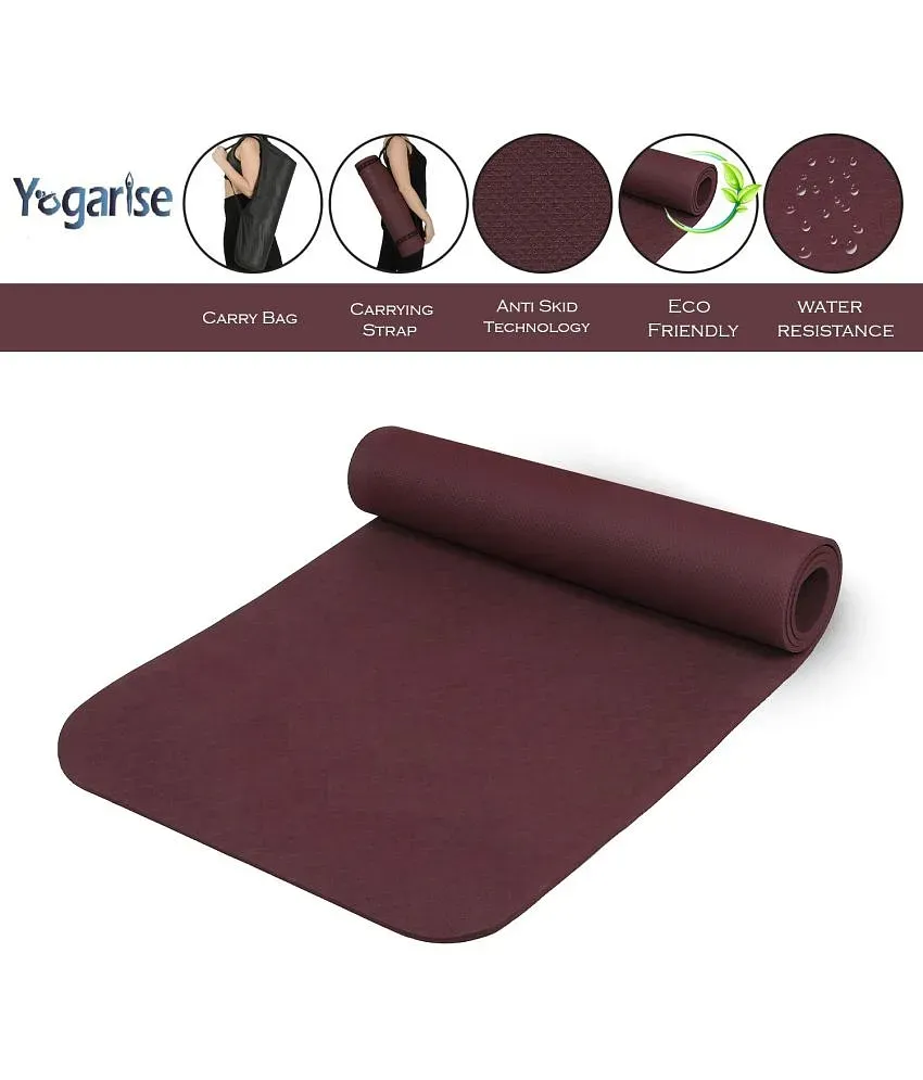 Buy Yogarise Anti-Skid Yoga Mat with Carry Bag & Strap For Home