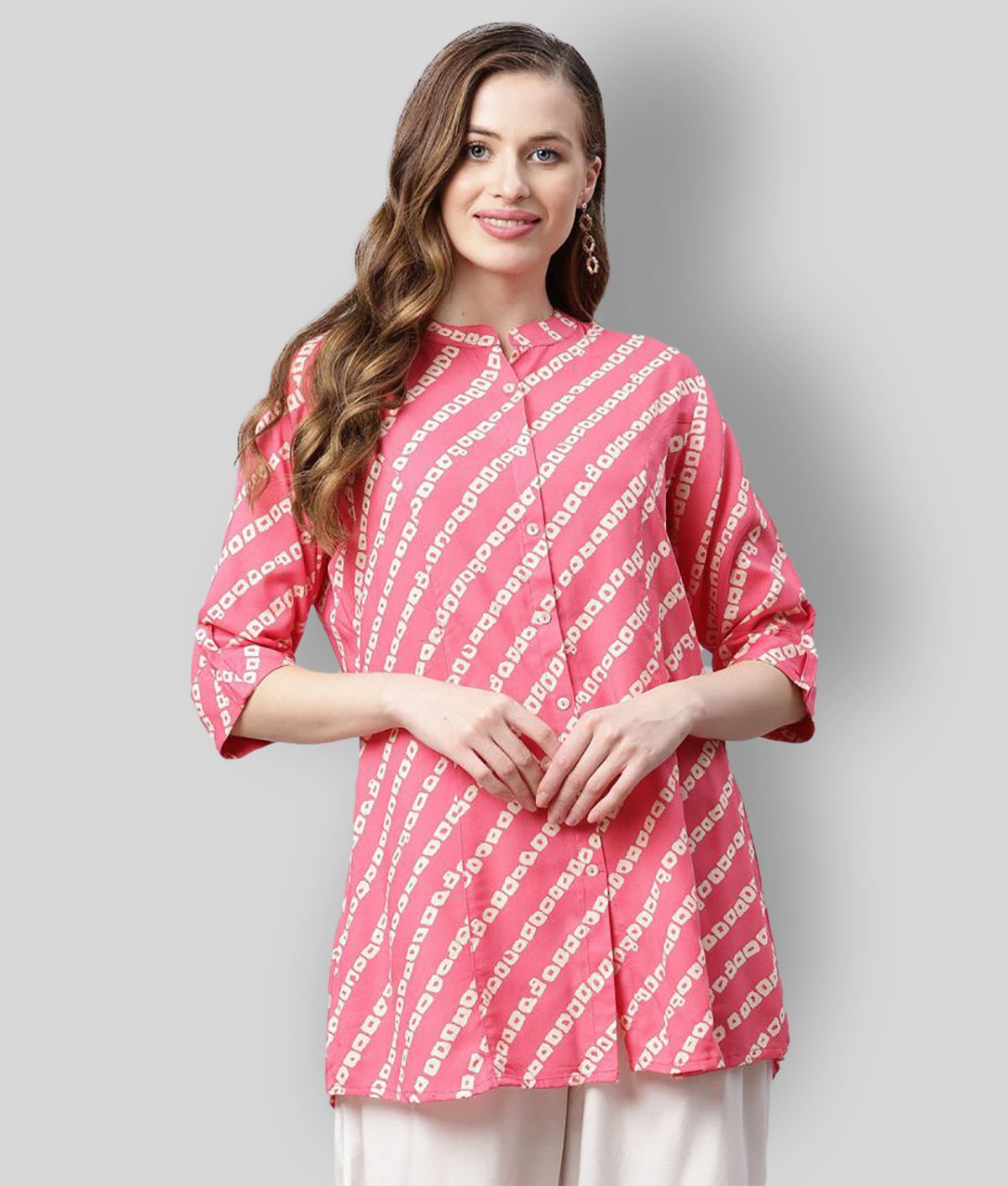     			Divena - Pink Rayon Women's Tunic ( Pack of 1 )