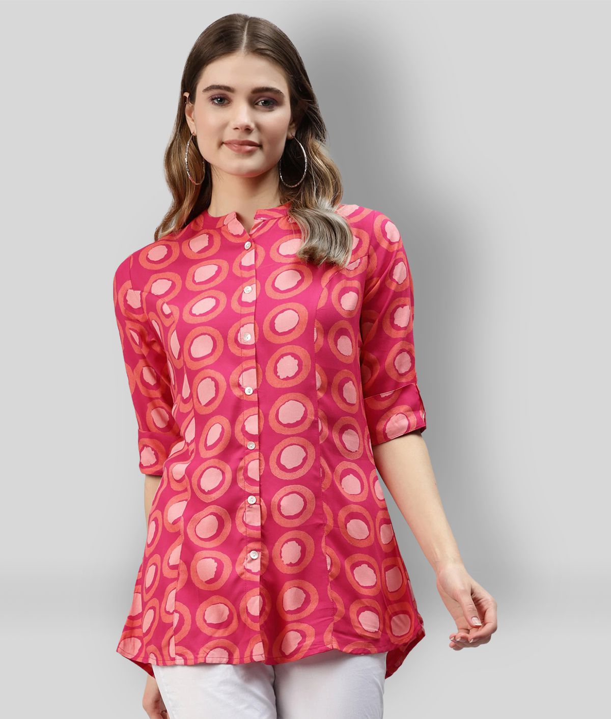     			Divena - Pink Rayon Women's Tunic ( Pack of 1 )