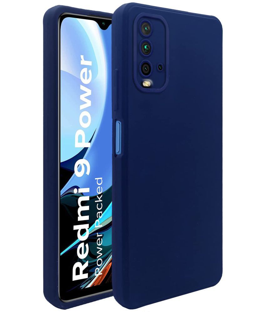     			Doyen Creations - Blue Silicon Soft cases Compatible For Xiaomi Redmi 9 Power ( Pack of 1 )