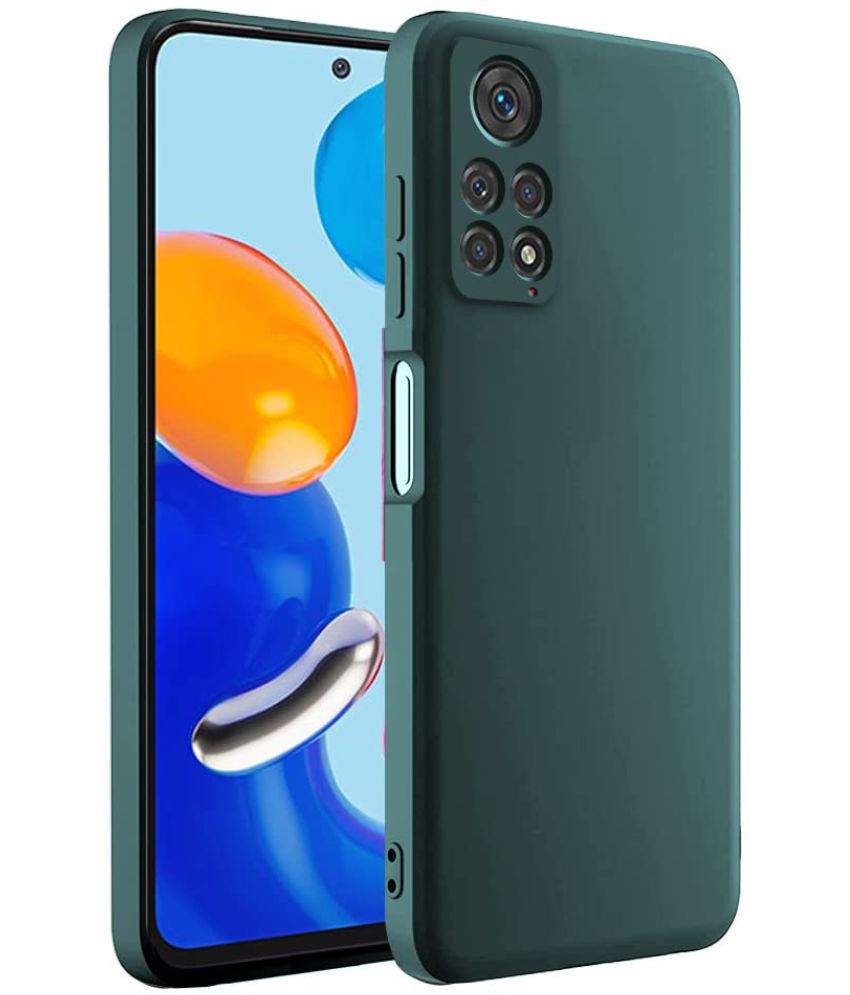     			Doyen Creations - Green Silicon Soft cases Compatible For Xiaomi Redmi Note 11 ( Pack of 1 )