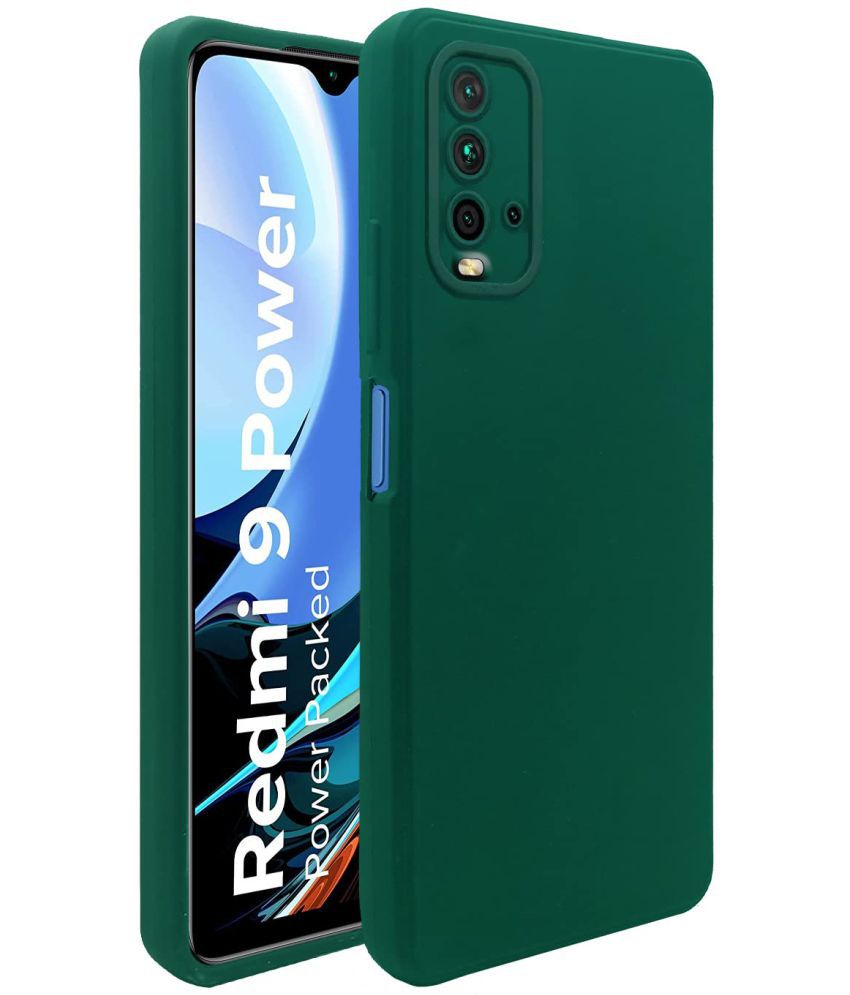    			Doyen Creations - Green Silicon Soft cases Compatible For Xiaomi Redmi 9 Power ( Pack of 1 )