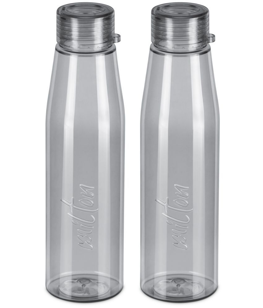     			Milton Ripple 1000 Pet Bottle, 946 ml Each, Set of 2, Grey