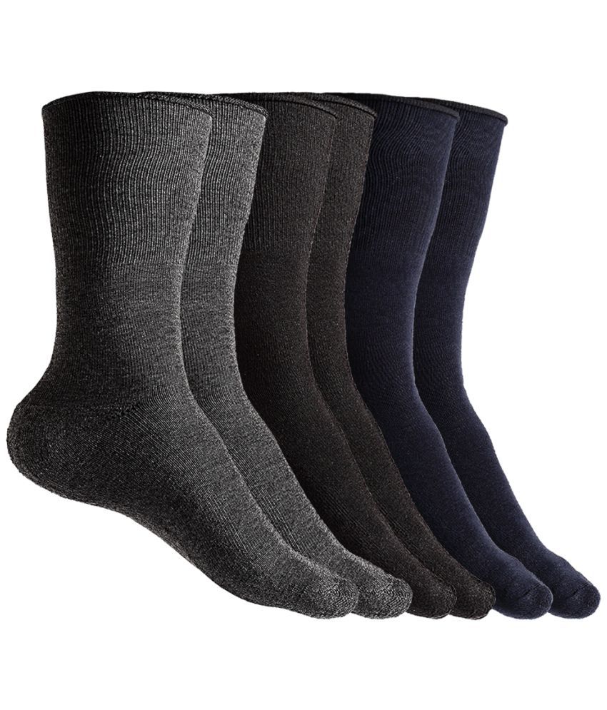 Texlon - Multicolor Cotton Men's Mid Length Socks ( Pack of 3 )