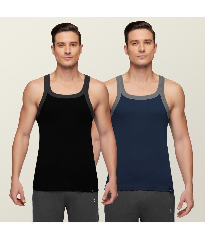     			XYXX Pack of 2 Cotton Gym Vest For Men ( Multicolor )