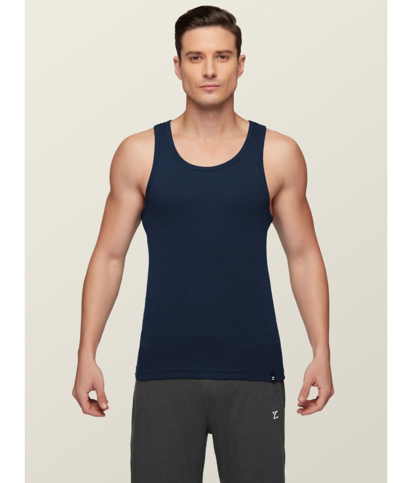     			XYXX Pack of 1 Cotton Gym Vest For Men ( Navy )