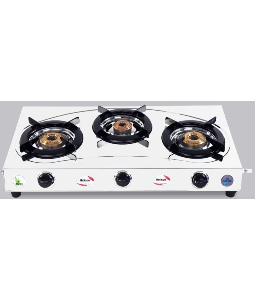 helicon Premium Steel _ Brass Burner Stainless Steel Manual Gas Stove
