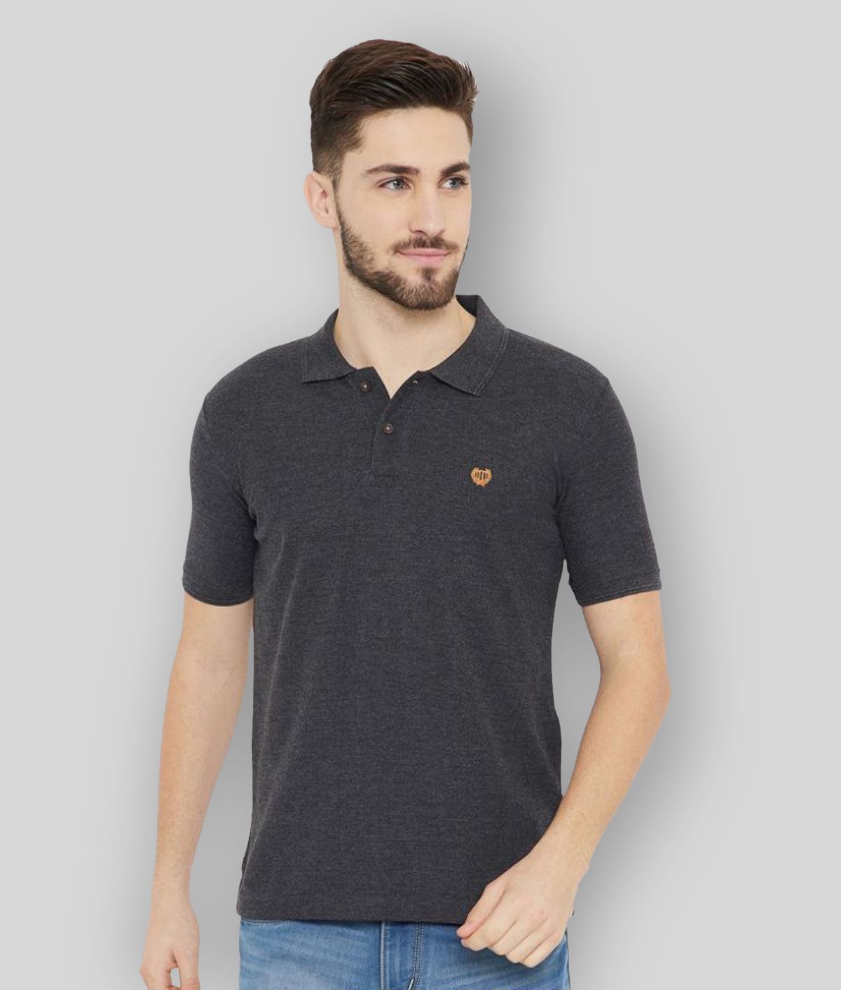     			Duke - Dark Grey Cotton Slim Fit Men's Polo T Shirt ( Pack of 1 )