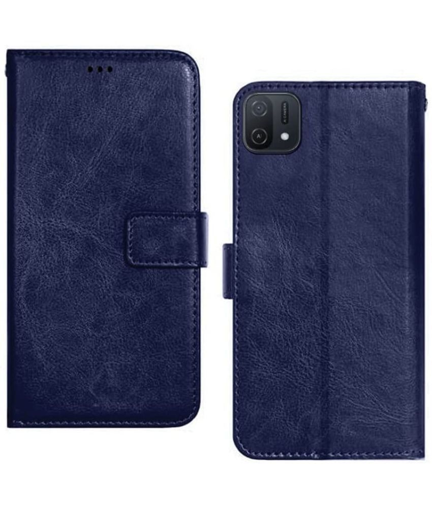     			KOVADO - Blue Flip Cover Compatible For Oppo A16K ( Pack of 1 )