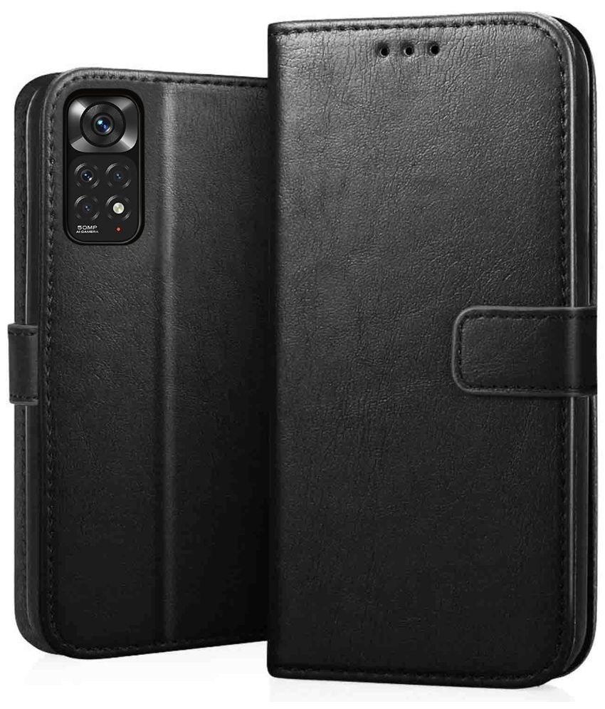     			Kosher Traders - Black Flip Cover Compatible For Xiaomi redmi note 11S 5G ( Pack of 1 )