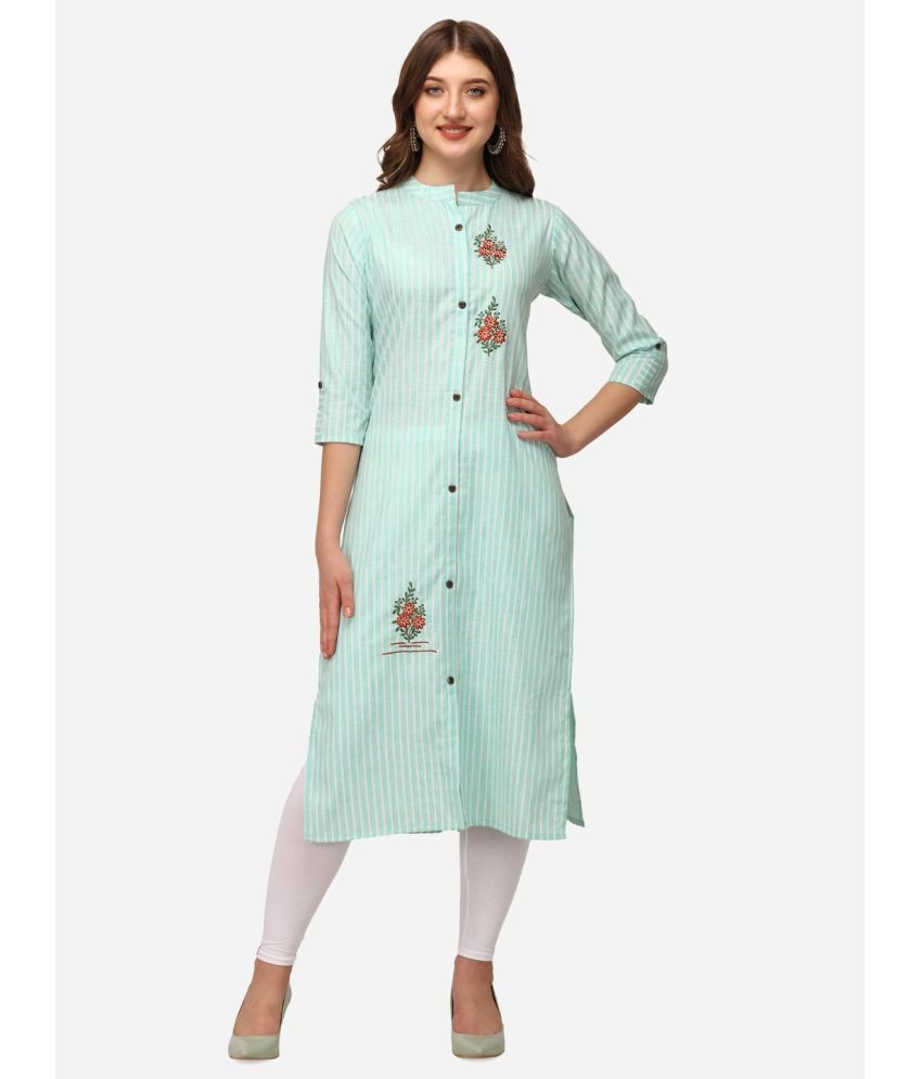     			Prettify - Green Cotton Women's Straight Kurti ( Pack of 1 )