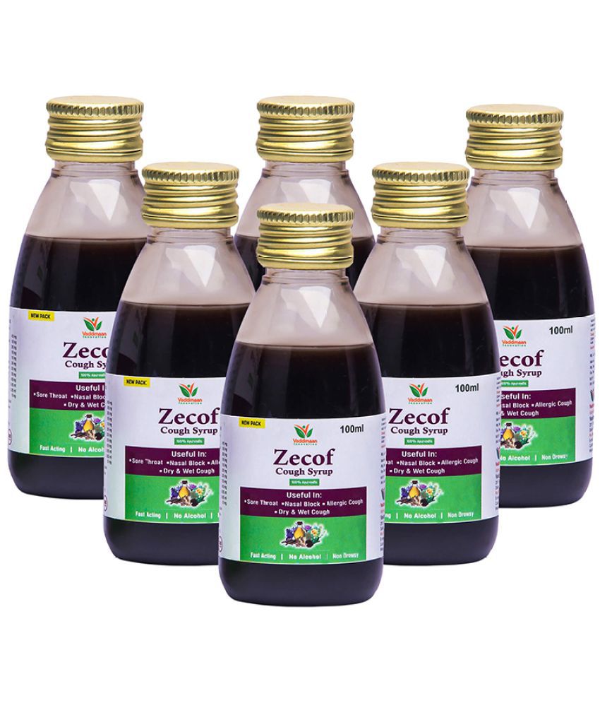     			Vaddmaan Zecof - 6 x 100ml Ayurvedic cough syrup for Wet and Dry cough & Cold