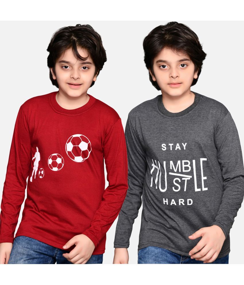     			TADEO Pack of 2 Boys Cotton Blend T-Shirt ( Multi Color )