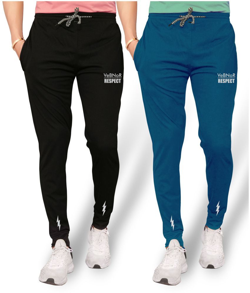 VeBNoR - Multicolor Polyester Men's Sports Trackpants ( Pack of 2 ...