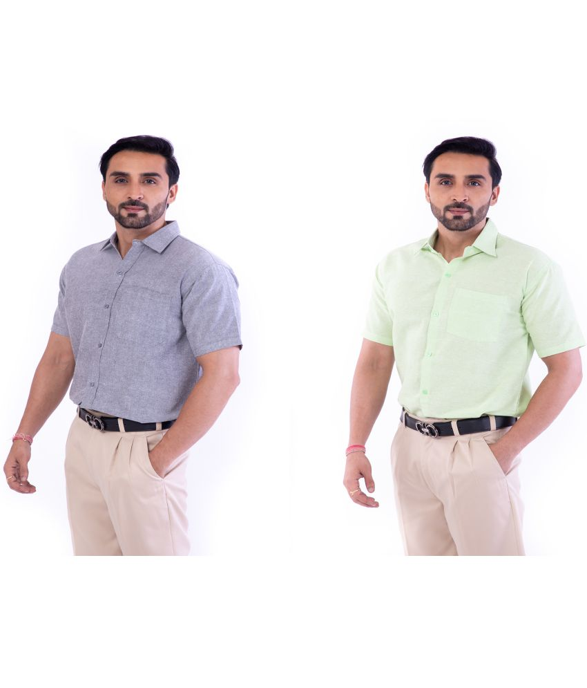     			DESHBANDHU DBK - Multi Cotton Regular Fit Men's Formal Shirt ( Pack of 2 )