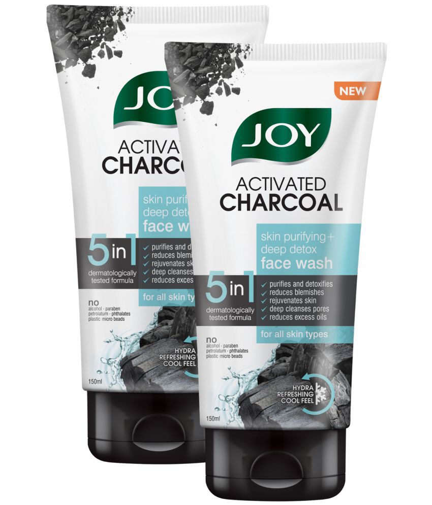 Joy Activated Charcoal Face Wash (Pack of 2X150 ml)