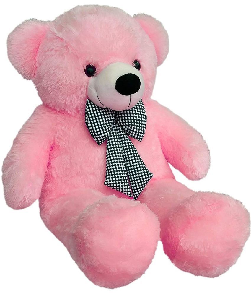     			KIDS WONDERS 3 FEET Teddy Bear / high Quality / Neck brow / Cute and Soft Teddy Bear (Pink)