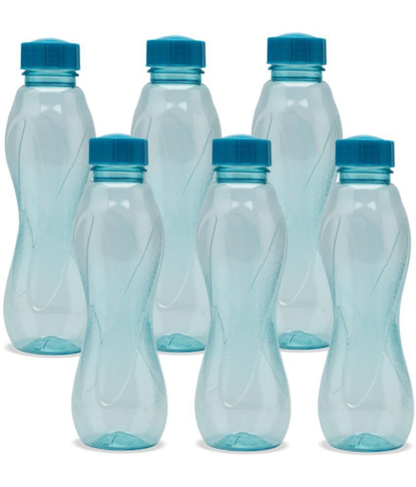     			Milton Oscar 1000 Pet Water Bottle, Set of 6, 1 Litre, Blue