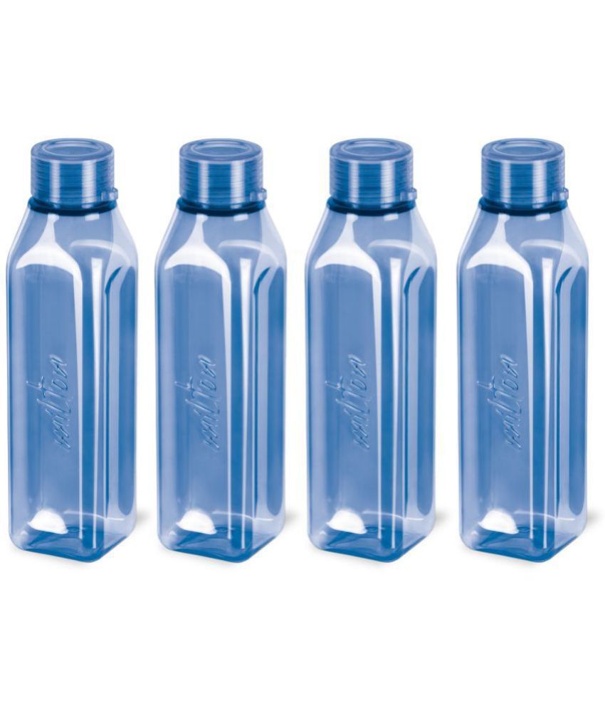     			Milton Prime 1000 Pet Water Bottle, Set of 4, 1 Litre Each, Blue