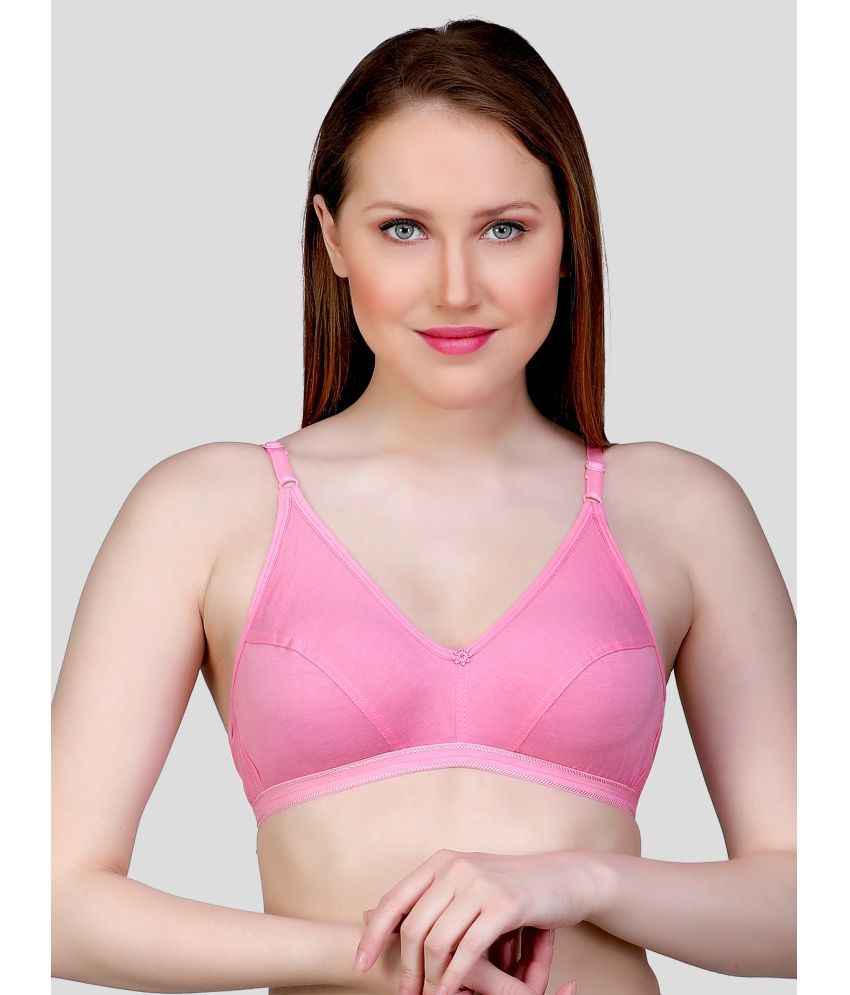     			TCG - Pink Cotton Blend Non Padded Women's Everyday Bra ( Pack of 1 )