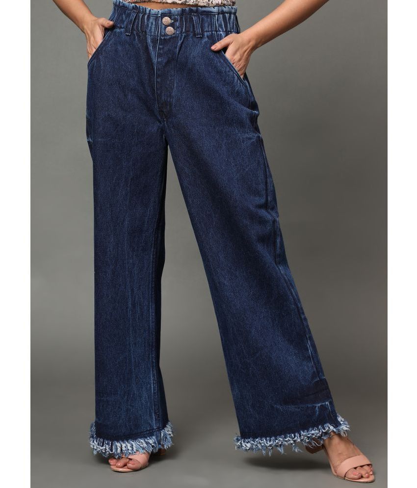 AngelFab - Navy Blue Denim Women's Jeans ( Pack of 1 )
