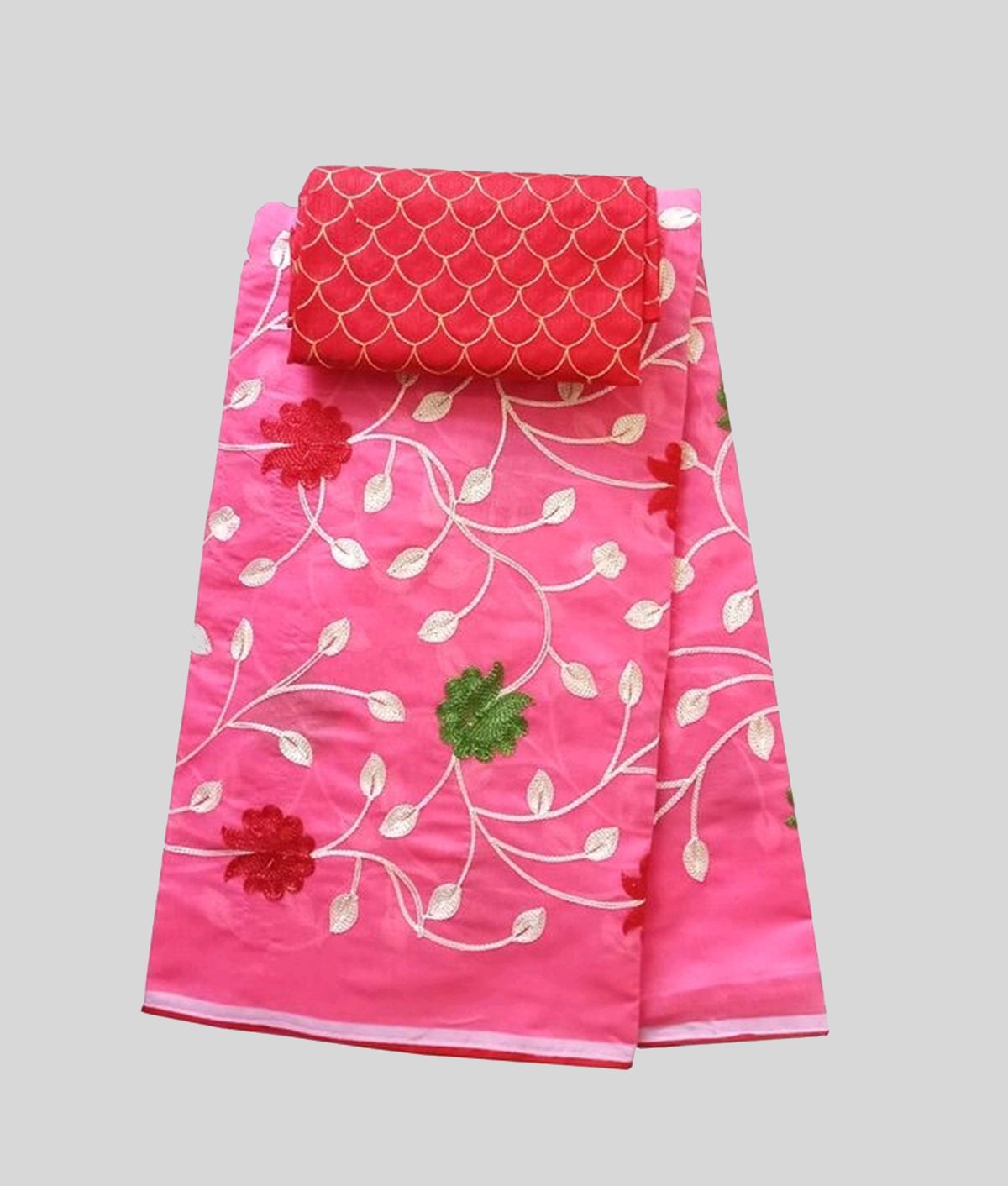     			Darshita International - Pink Chanderi Saree With Blouse Piece (Pack of 1)