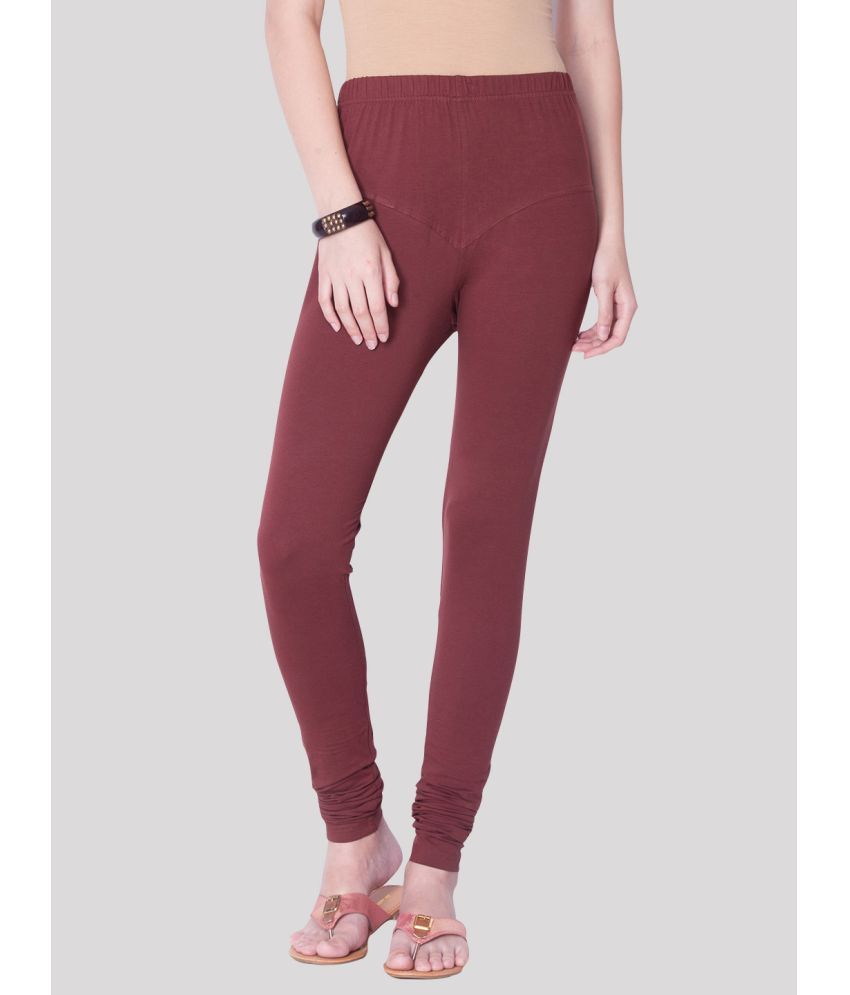     			Dollar Missy - Maroon Lycra Women's Leggings ( Pack of 1 )