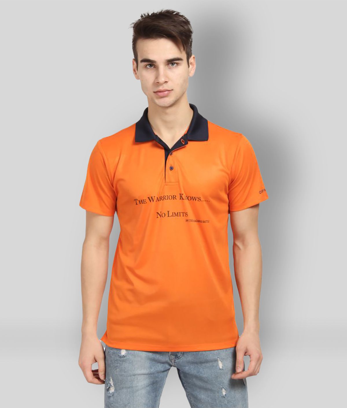     			OFF LIMITS - Orange Polyester Regular Fit Men's Polo T Shirt ( Pack of 1 )