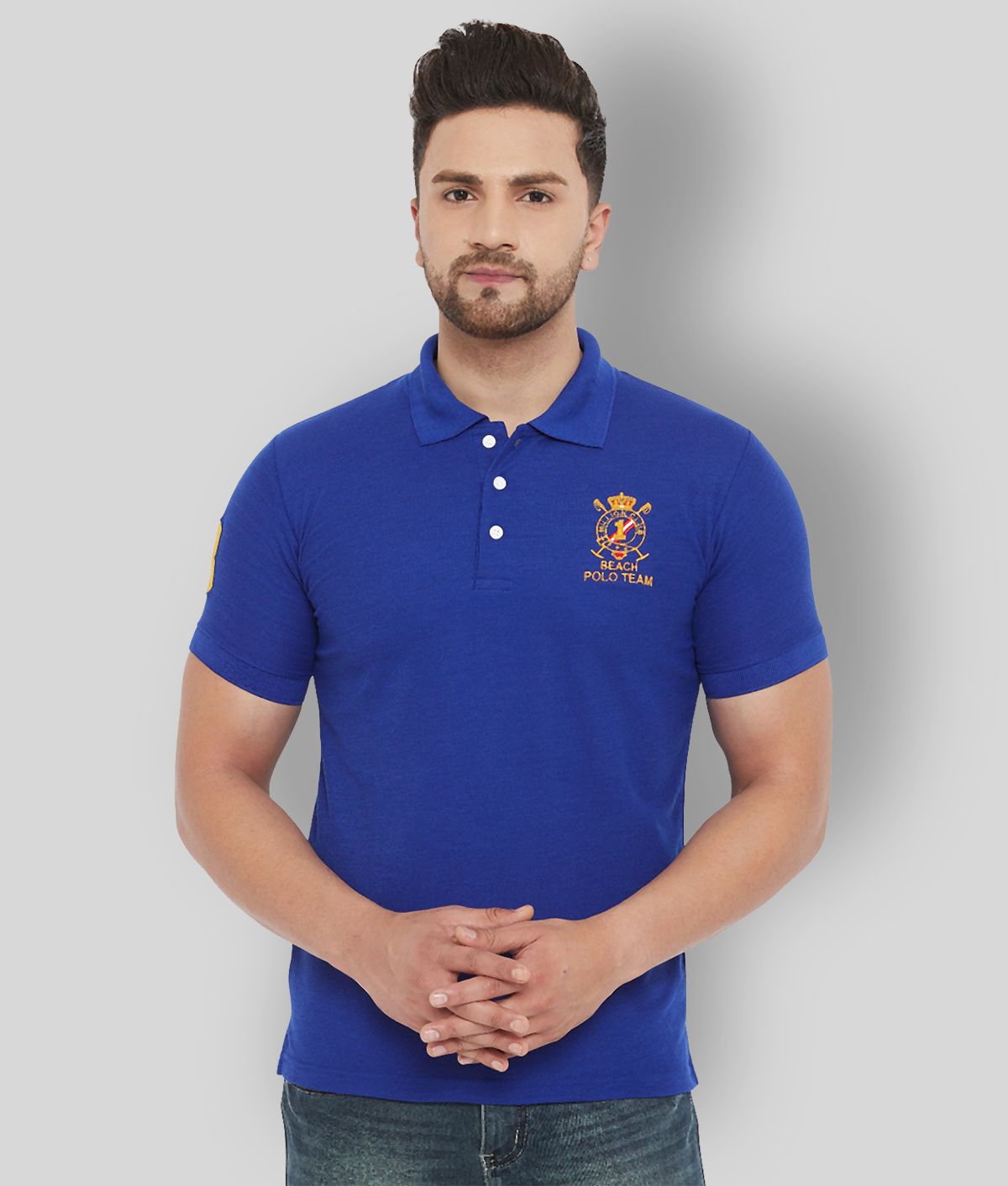     			The Million Club - Blue Polyester Regular Fit Men's Polo T Shirt ( Pack of 1 )