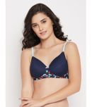 Clovia Nylon Lightly Padded Women's T-Shirt Bra ( Blue )