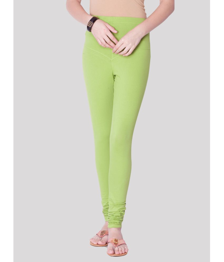     			Dollar Missy - Green Cotton Women's Leggings ( Pack of 1 )