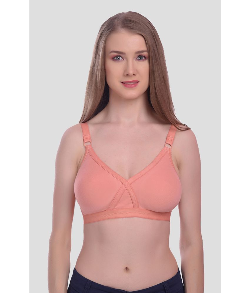     			Elina Rayon Non Padded Women's T-Shirt Bra ( Orange )