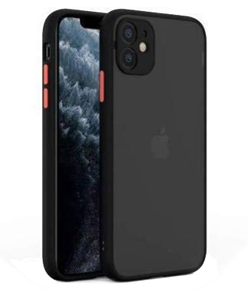     			NBOX - Black Plain Cases Compatible For Apple iPhone 11 ( Pack of 1 )