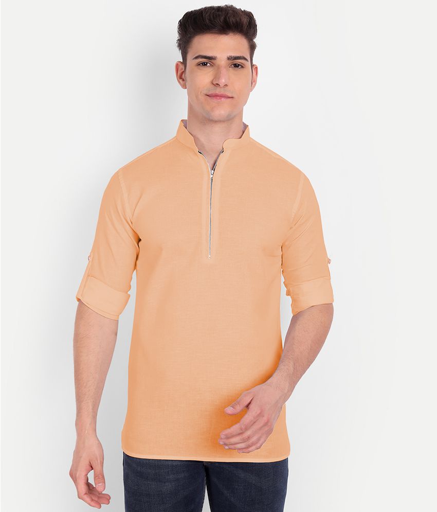     			UNI VIBE - Orange Cotton Slim Fit Men's Casual Shirt ( Pack of 1 )