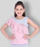 Cutecumber Pack of 1 Girls Georgette Tops ( Pink )