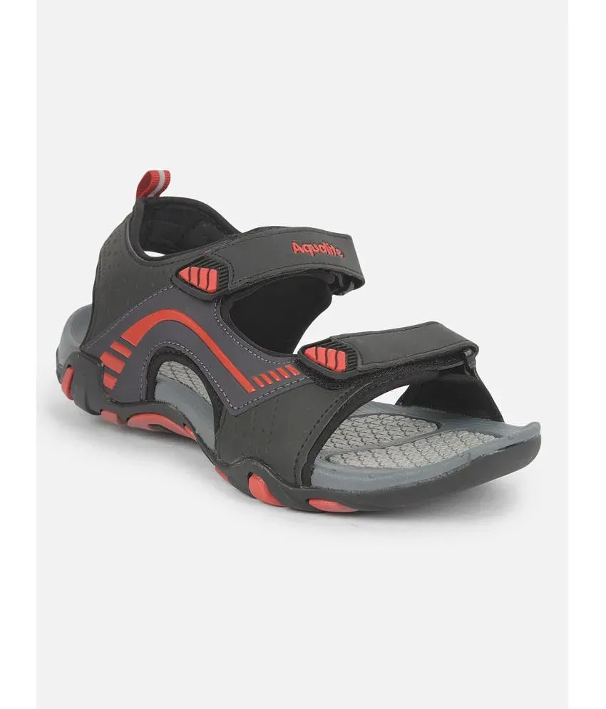 Aqualite Dark Grey Parrot Green Men Leather Sandal - Get Best Price from  Manufacturers & Suppliers in India